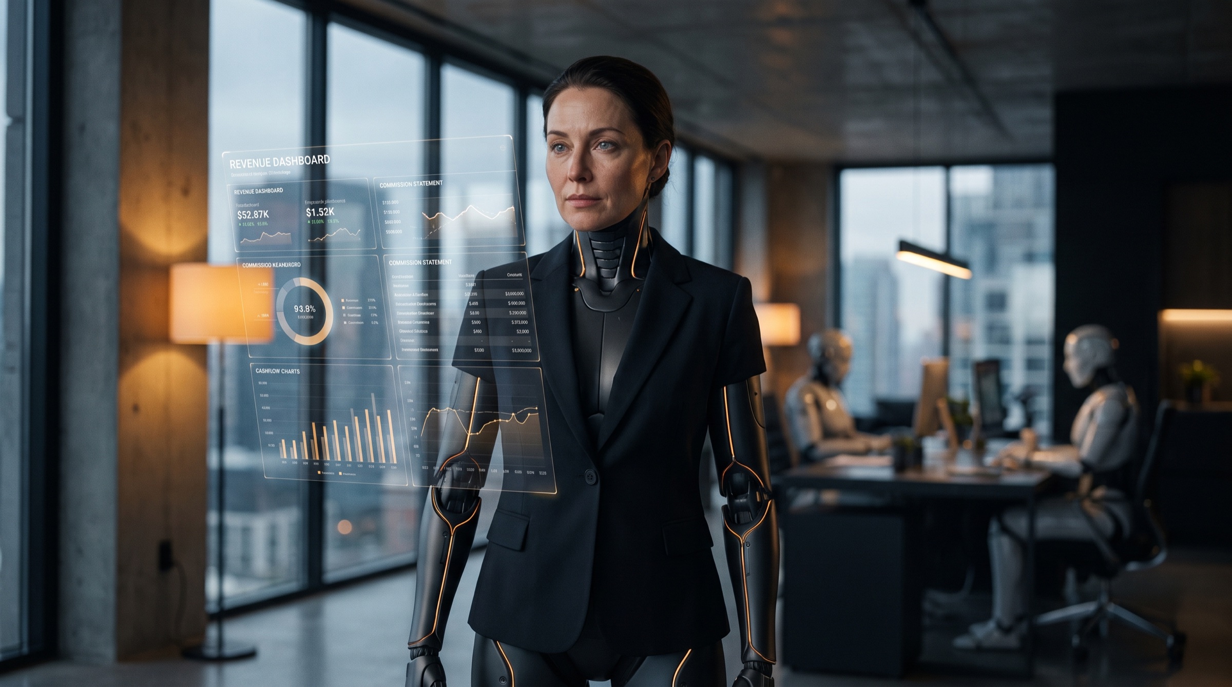 LEDGER — the Finance department inside Six Figure Agency headquarters